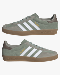 Adidas Gazelle Indoor - Silver Pebble / Silver Green / Cloud White | Adidas Originals Trainers | JEANSTORE
