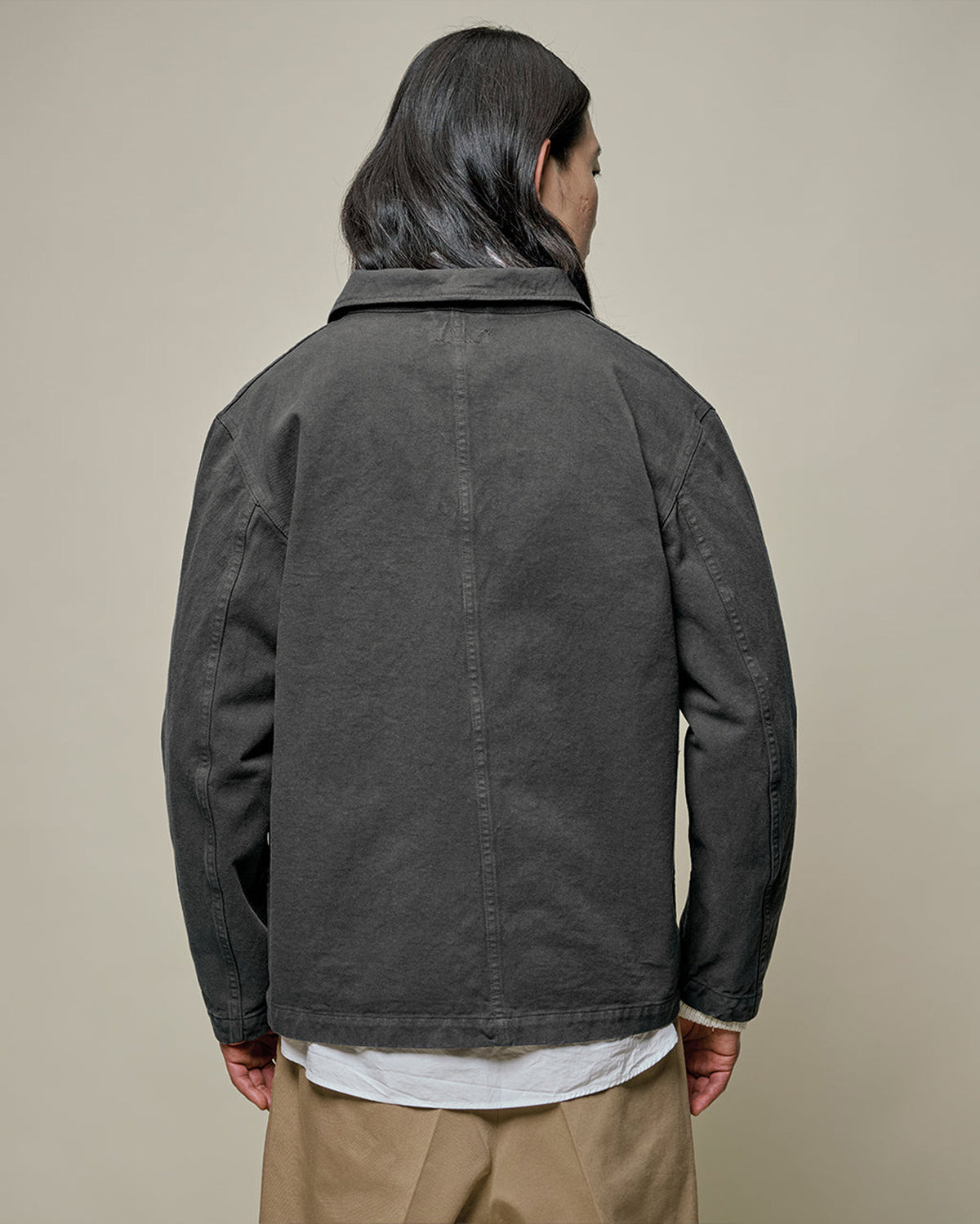 Merz b. Schwanen JKT05 Workers Cotton Twill Jacket - Charcoal