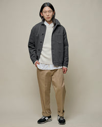 Merz b. Schwanen JKT05 Workers Cotton Twill Jacket - Charcoal