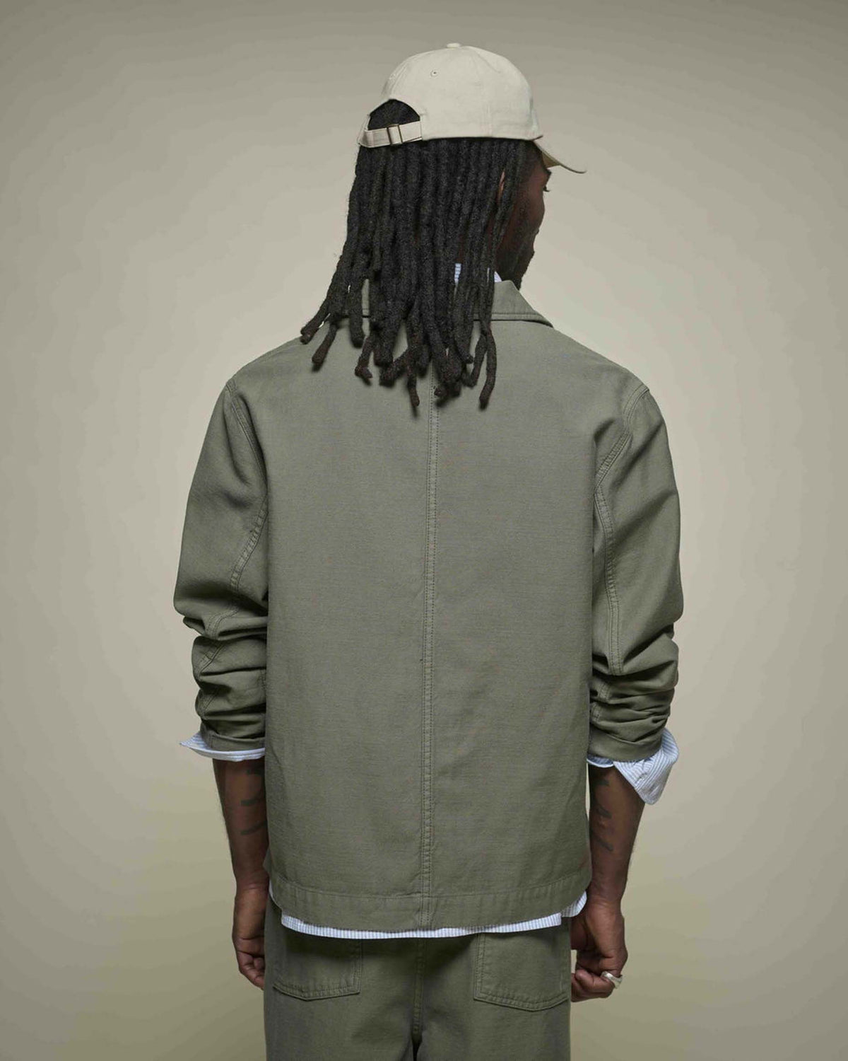 Merz b. Schwanen JKT08SC Cropped Workers Jacket - Army | Merz b. Schwanen Jackets & Coats | Jeanstore