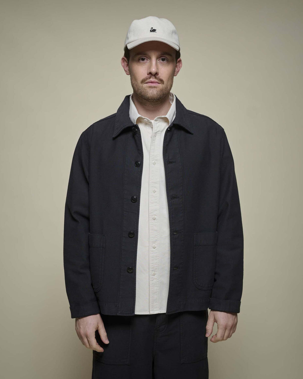 Merz b. Schwanen JKT08SC Cropped Workers Jacket - Storm Black | Merz b. Schwanen Jackets & Coats | Jeanstore