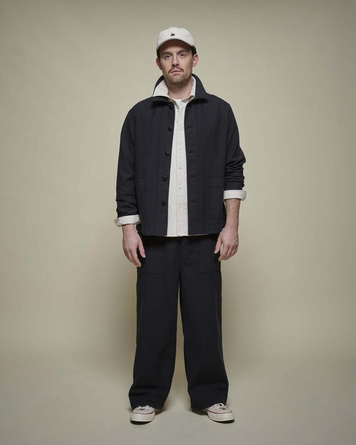 Merz b. Schwanen JKT08SC Cropped Workers Jacket - Storm Black | Merz b. Schwanen Jackets & Coats | Jeanstore