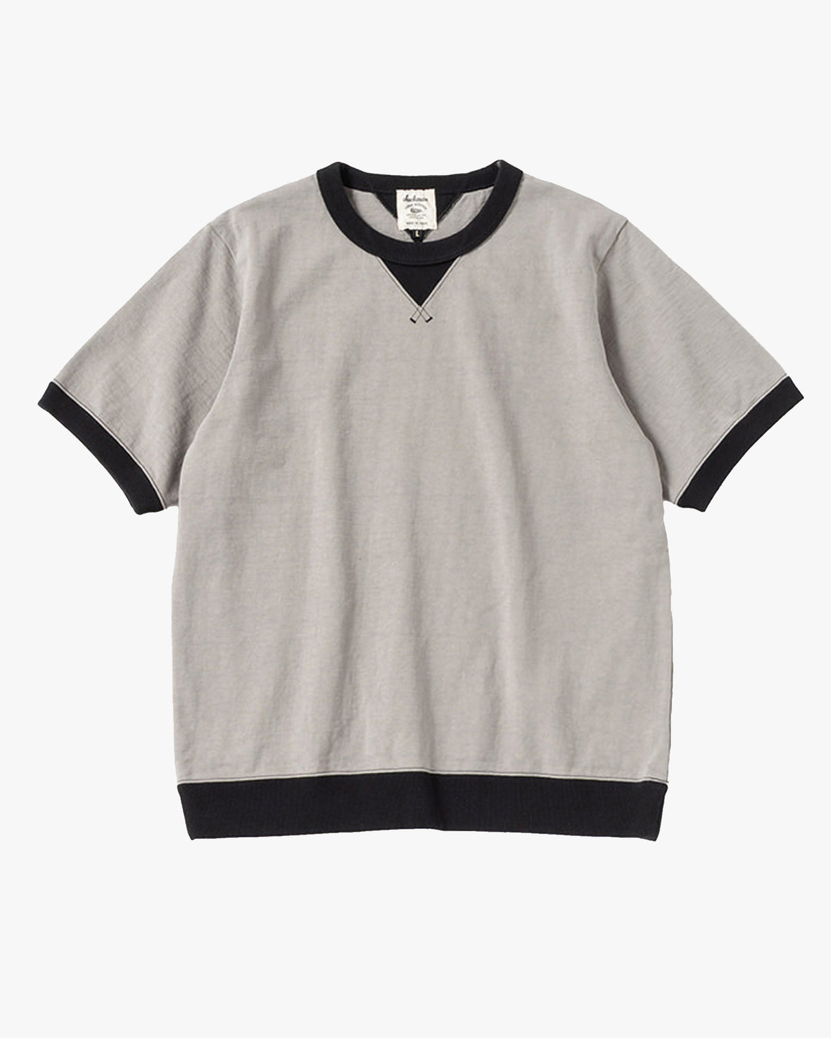 Jackman Dotsume Rib Tee - Lizard Grey / Elephant Grey