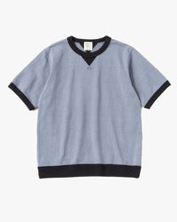 Jackman Dotsume Rib Tee - Wolf Grey / Black