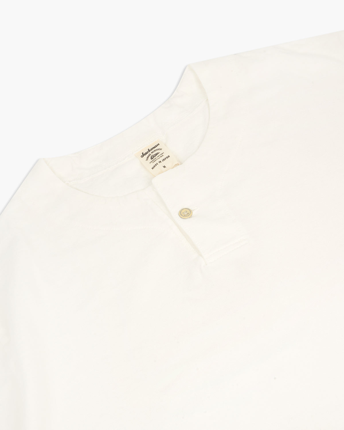 Jackman Henley Neck Tee - White | Jackman T Shirts | JEANSTORE