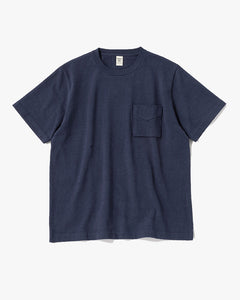 Jackman Dotsume Pocket Tee - Steel Blue