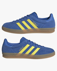 Adidas Gazelle Indoor - Blue / Pure Sulfur / Gum | Adidas Originals Trainers | JEANSTORE