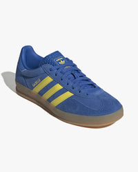 Adidas Gazelle Indoor - Blue / Pure Sulfur / Gum | Adidas Originals Trainers | JEANSTORE