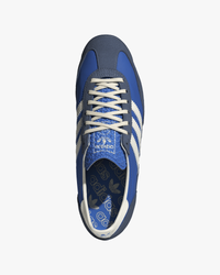 adidas womens sl72 og trainers blue nylon upper with navy accents top view