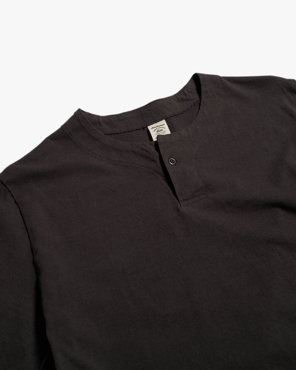 Jackman Henley Neck Tee - Ink Black
