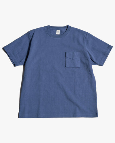 Jackman Dotsume Pocket Tee - Steel Blue