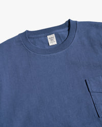 Jackman Dotsume Pocket Tee - Steel Blue