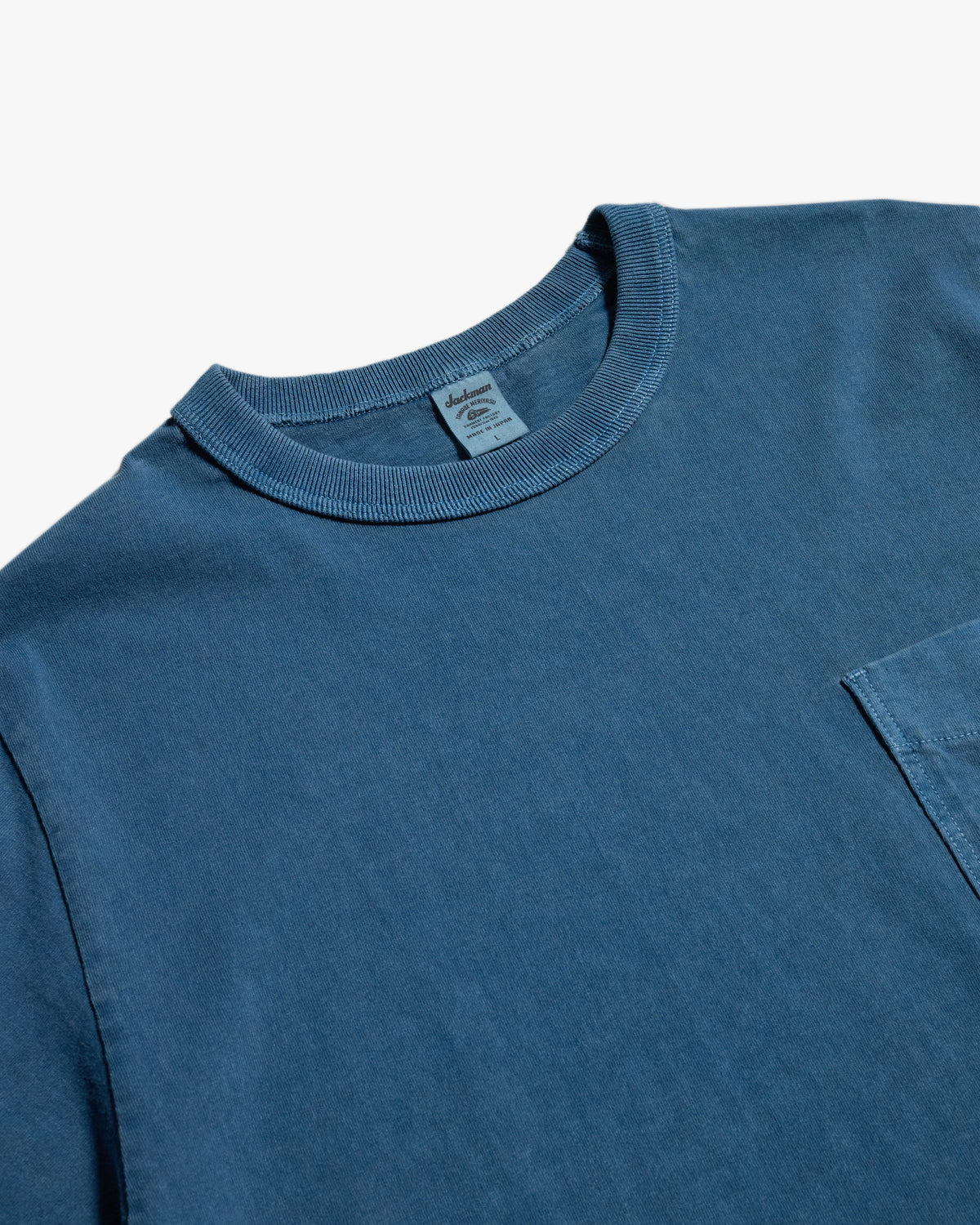 Jackman Pigment Dyed Pocket Tee - Faded Blue | Jackman T Shirts | Jeanstore