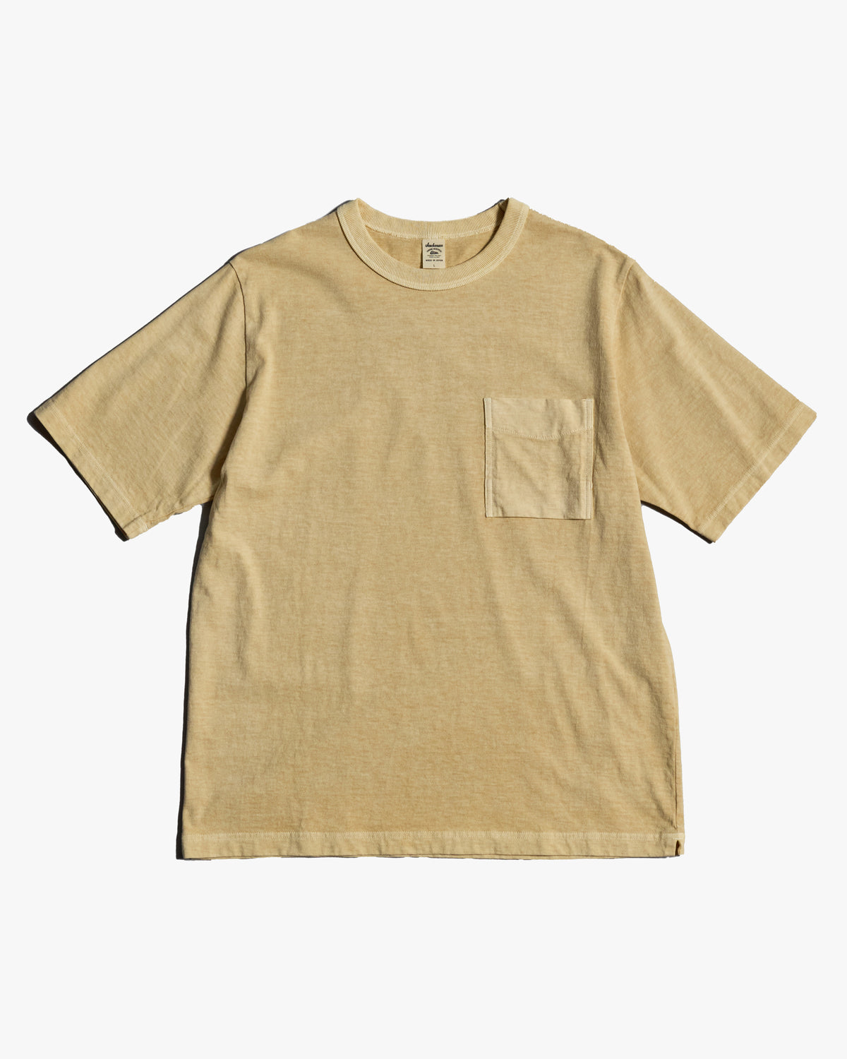Jackman Pigment Dyed Pocket Tee - Faded Butter