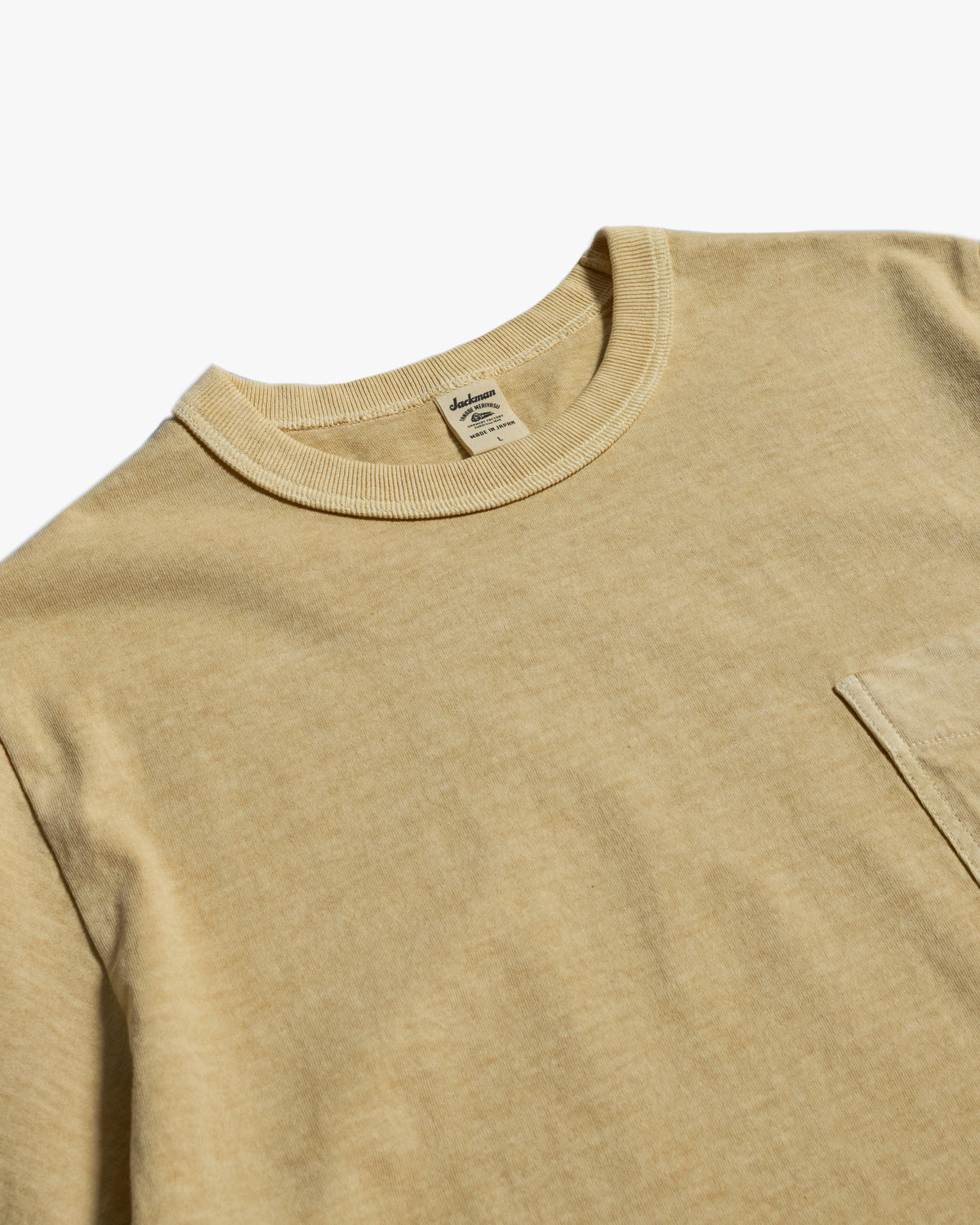 Jackman Pigment Dyed Pocket Tee - Faded Butter