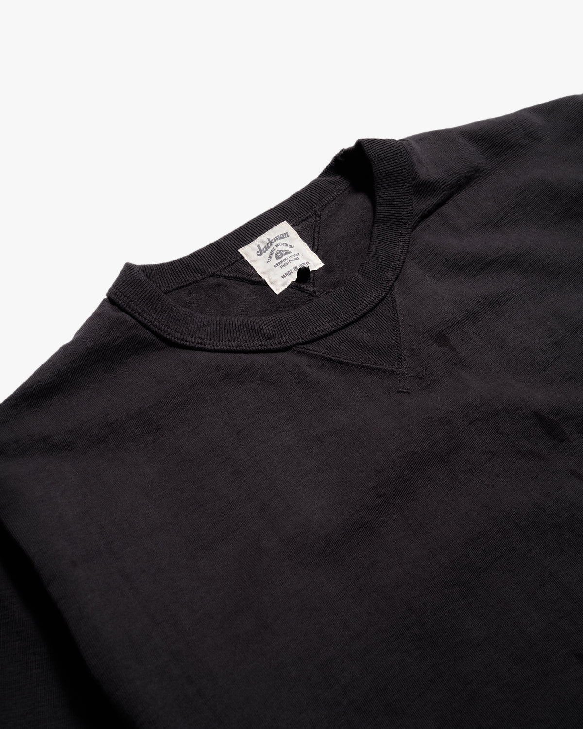 Jackman Dotsume Rib L/S Tee - Ink Black