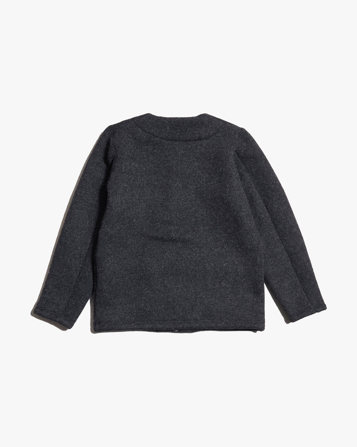Jackman Wool Collarless Jacket - Heather Black