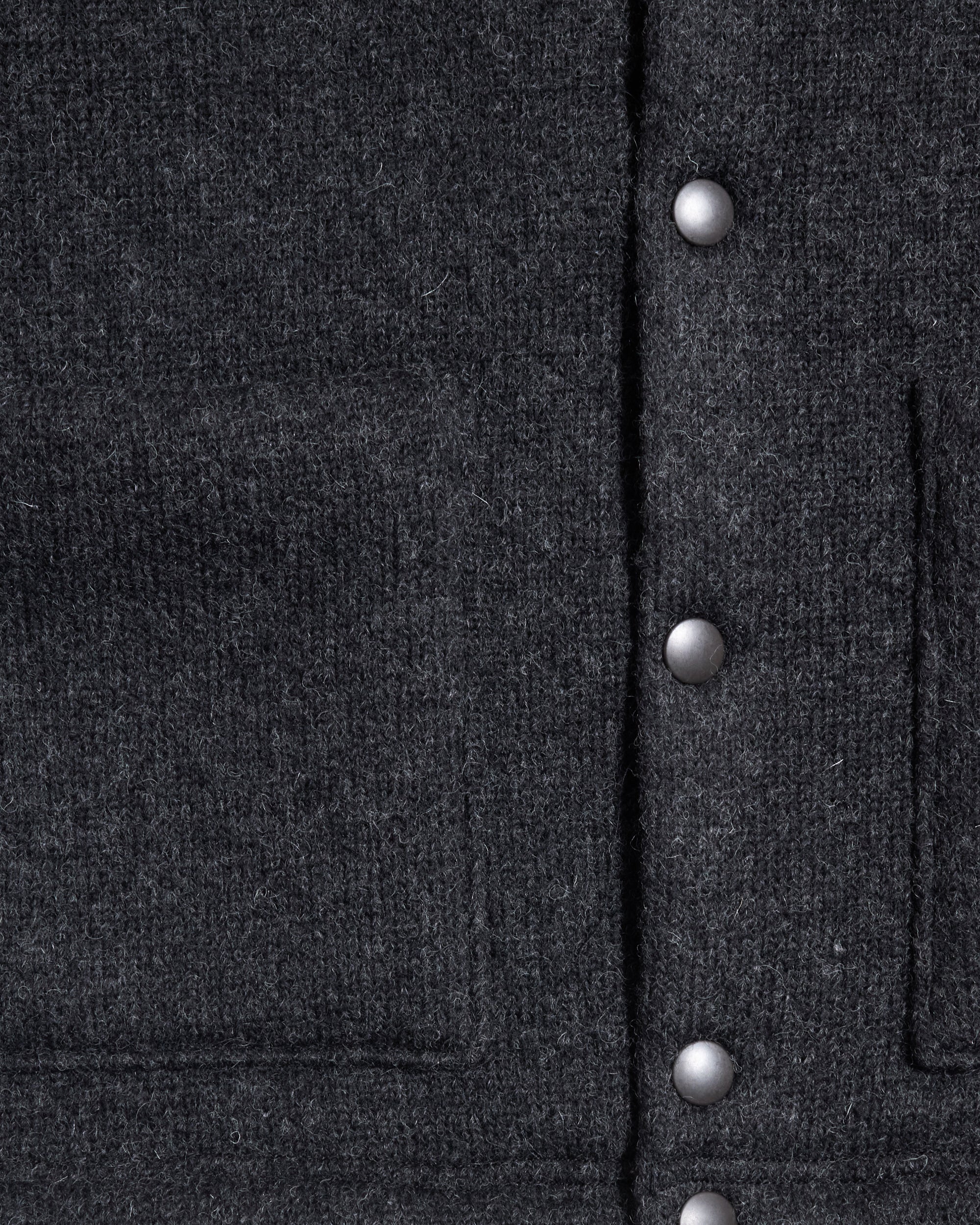 Jackman Wool Collarless Jacket - Heather Black