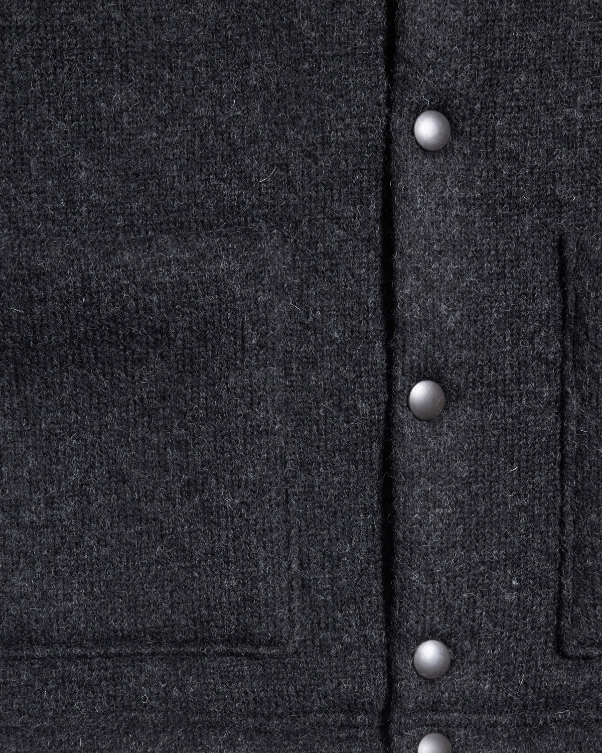 Jackman Wool Collarless Jacket - Heather Black