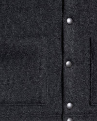 Jackman Wool Collarless Jacket - Heather Black