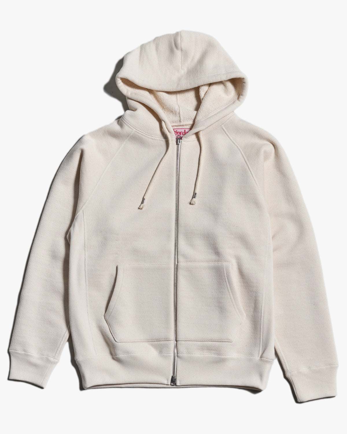 Wonder Looper 876gsm Double Heavyweight French Terry Zip Hoodie - Ecru