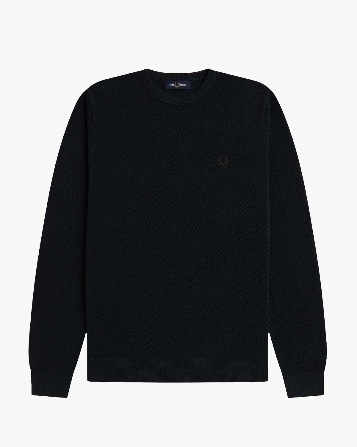 Fred Perry Pique Stitch Jumper - Navy