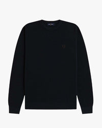 Fred Perry Pique Stitch Jumper - Navy
