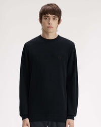 Fred Perry Pique Stitch Jumper - Navy