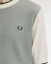 Fred Perry Tonic Waffle Knitted T-Shirt - Ecru