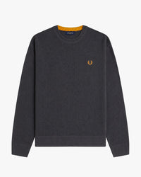 Fred Perry Textured Jumper - Anchor Grey