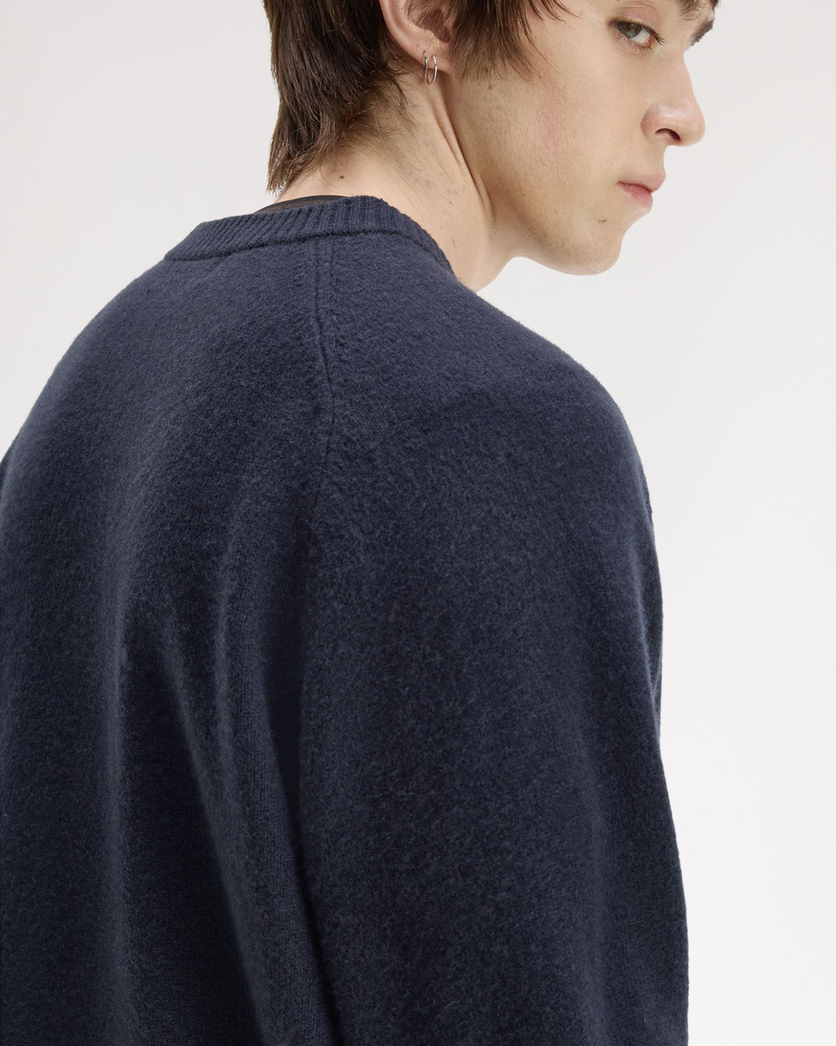 Fred Perry Saddle Sleeve Cardigan - Navy