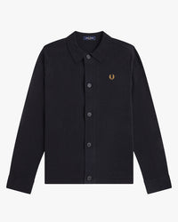 Fred Perry Knitted Overshirt - Black