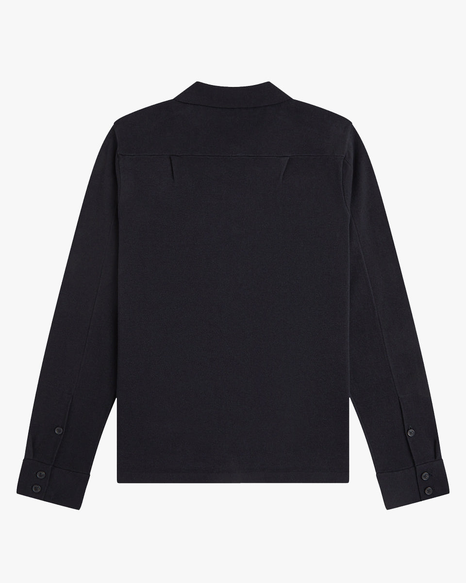 Fred Perry Knitted Overshirt - Black
