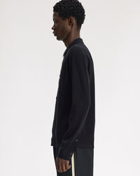 Fred Perry Knitted Overshirt - Black
