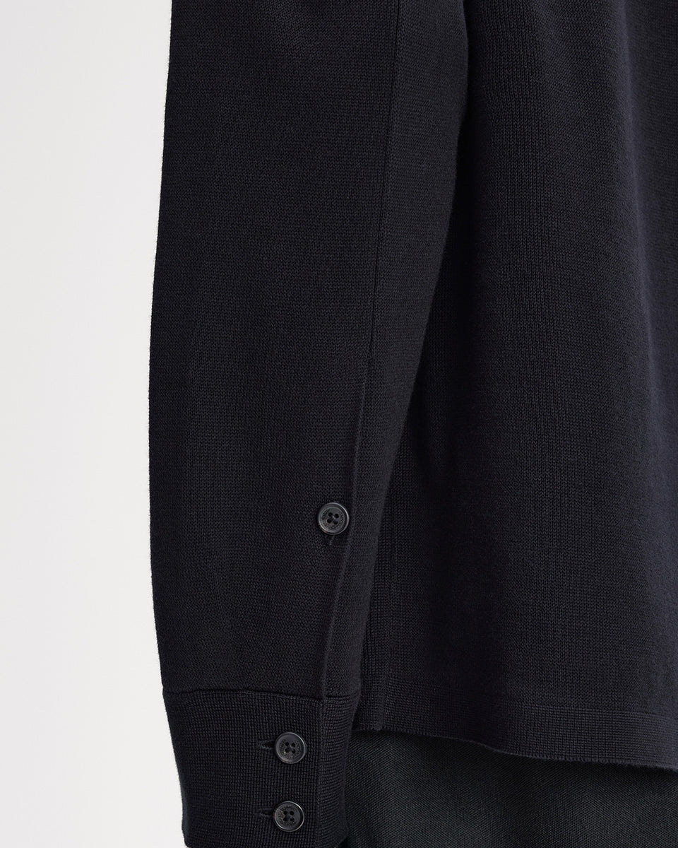Fred Perry Knitted Overshirt - Black