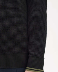 Fred Perry Waffle Stitch Jumper - Black