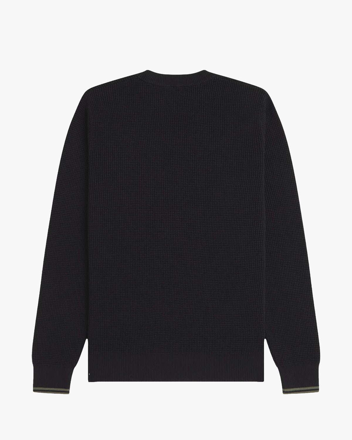 Fred Perry Waffle Stitch Jumper - Black