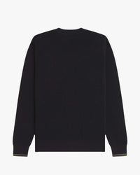 Fred Perry Waffle Stitch Jumper - Black