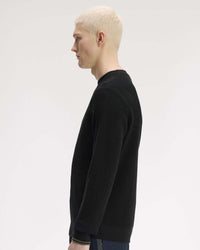 Fred Perry Waffle Stitch Jumper - Black
