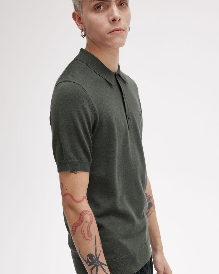 Fred Perry Classic Knitted Polo Shirt - Field Green