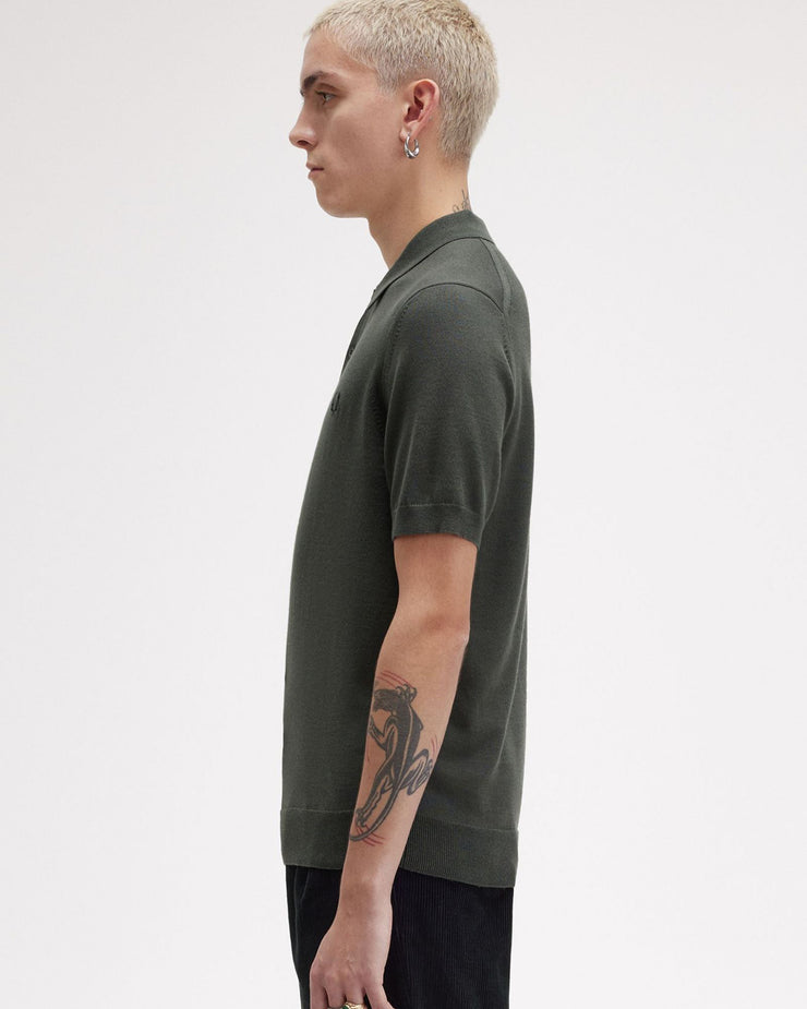 Fred Perry Classic Knitted Polo Shirt - Field Green