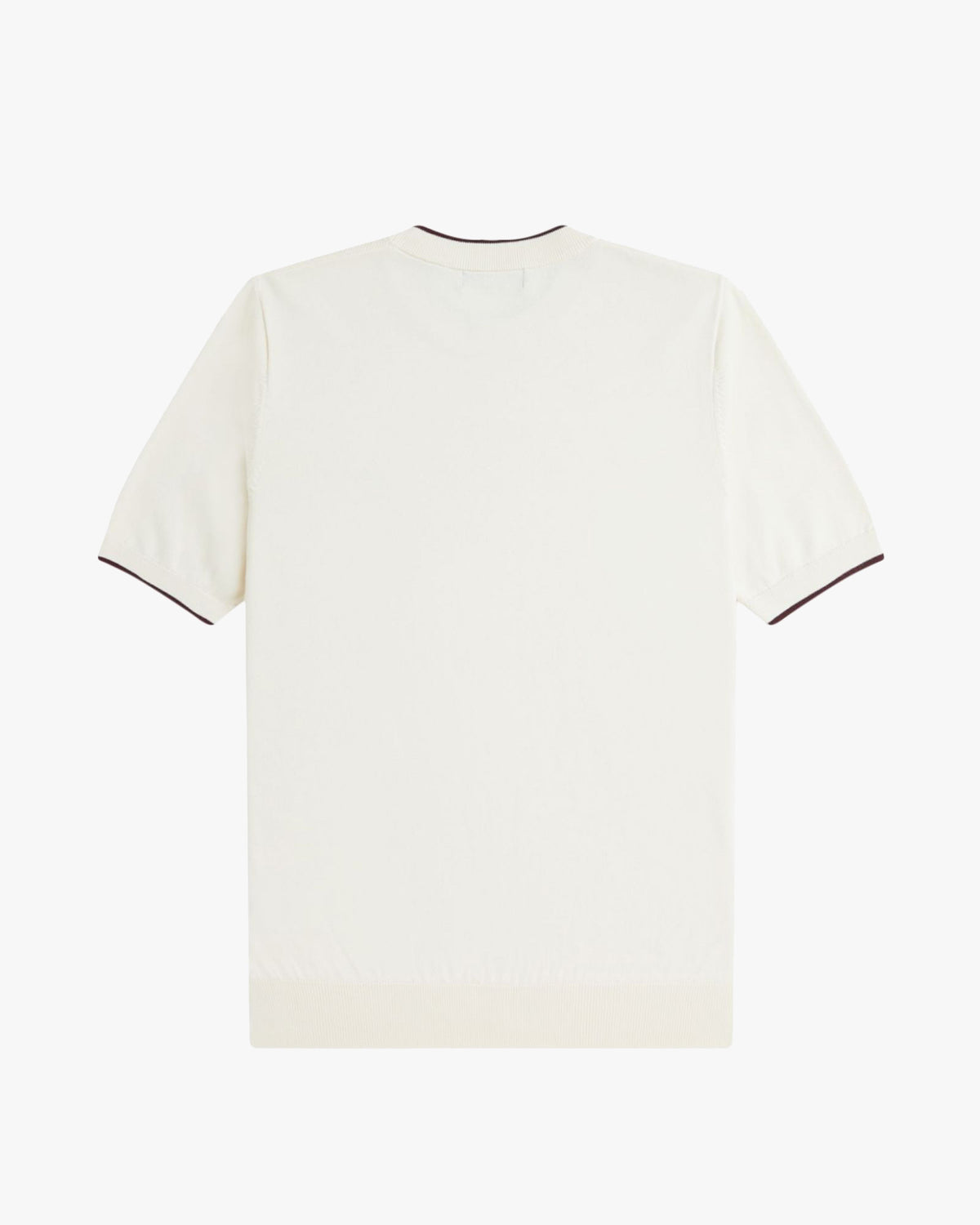 Fred Perry Pique Stitch Knitted Tee - Ecru | Fred Perry T Shirts | JEANSTORE