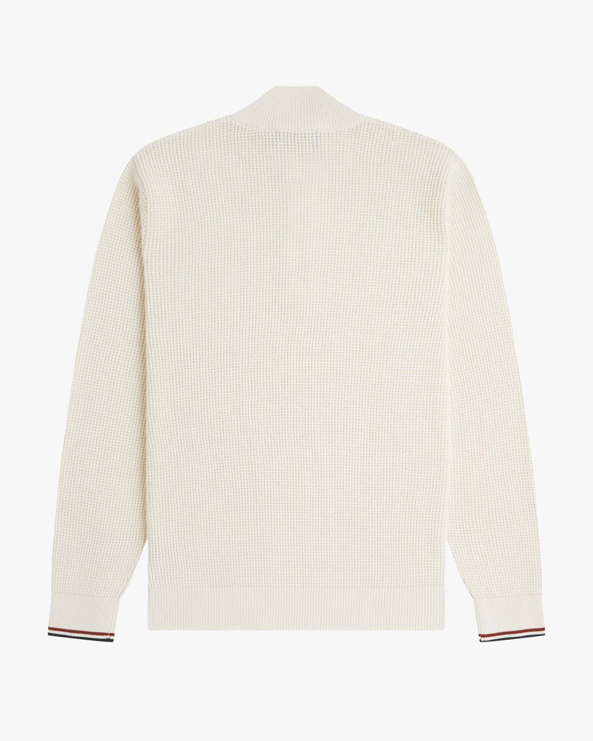 Fred Perry Waffle Stitch Half Zip Jumper - Ecru