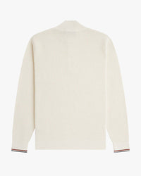 Fred Perry Waffle Stitch Half Zip Jumper - Ecru