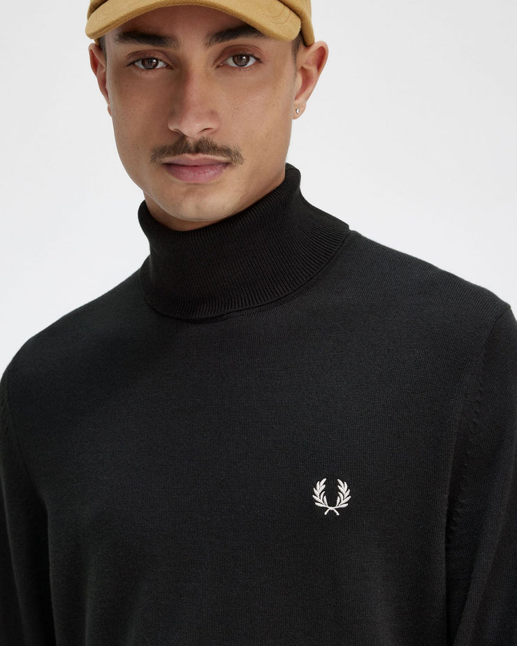 Fred Perry Roll Neck Jumper - Night Green
