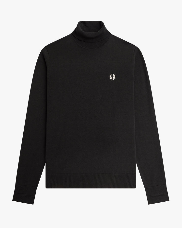 Fred Perry Roll Neck Jumper - Night Green