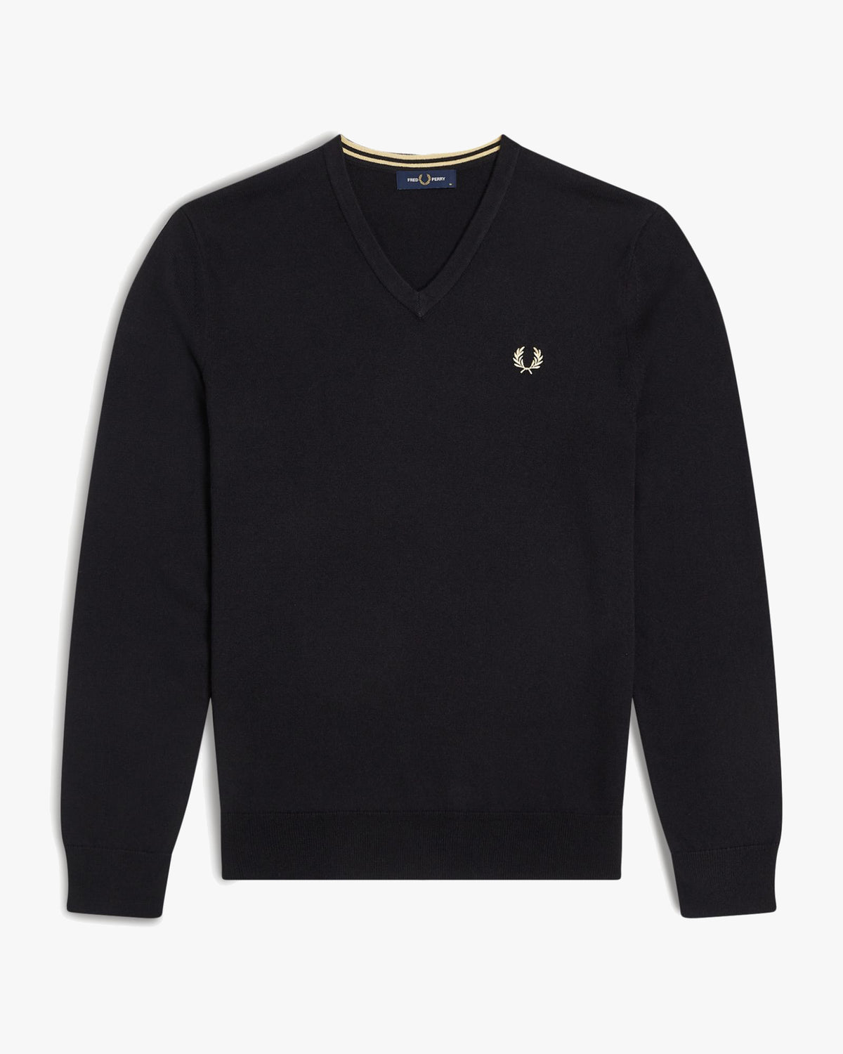 Fred Perry Classic V-Neck Jumper - Black
