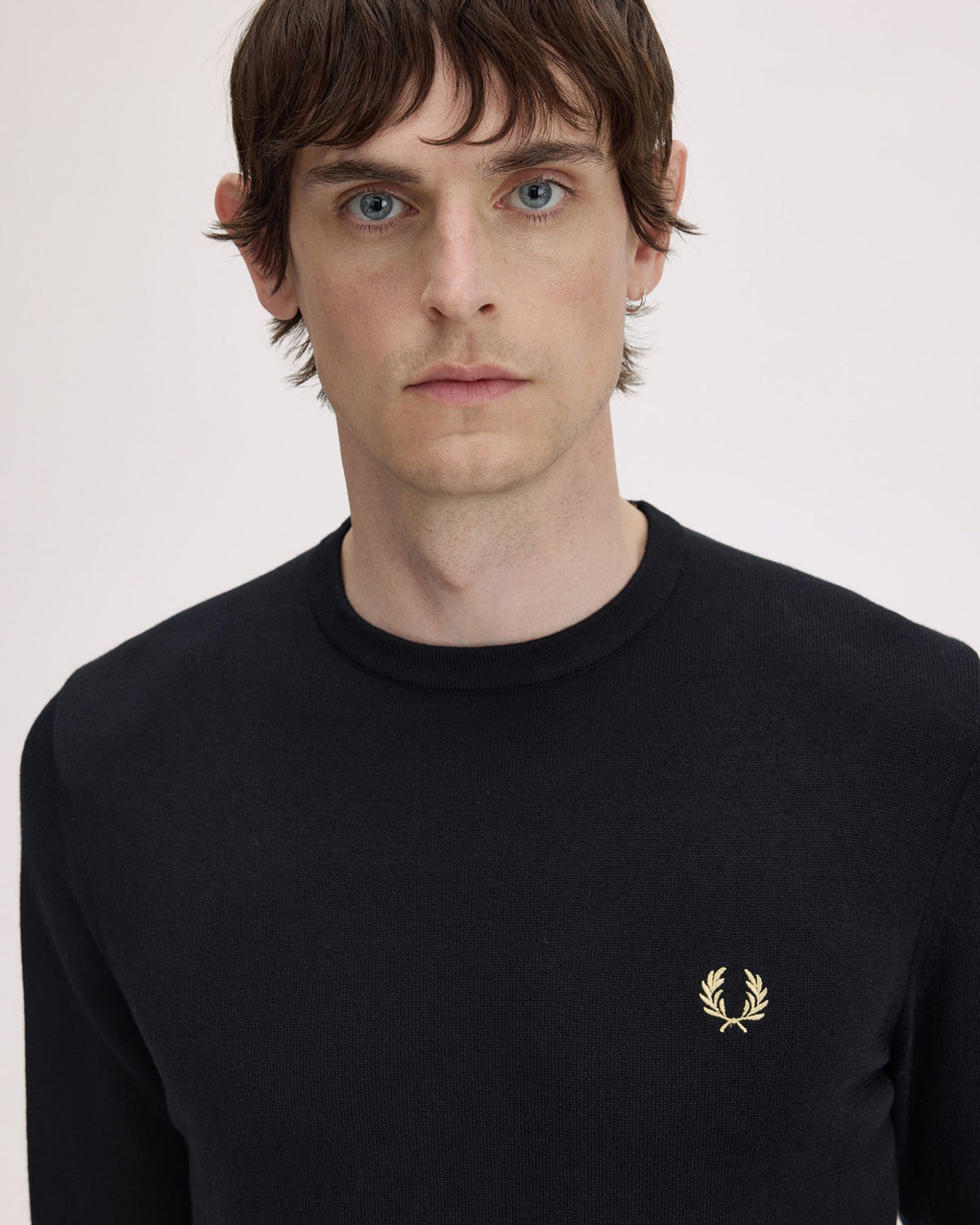 Fred Perry Classic Crew Neck Jumper - Black