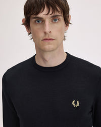 Fred Perry Classic Crew Neck Jumper - Black