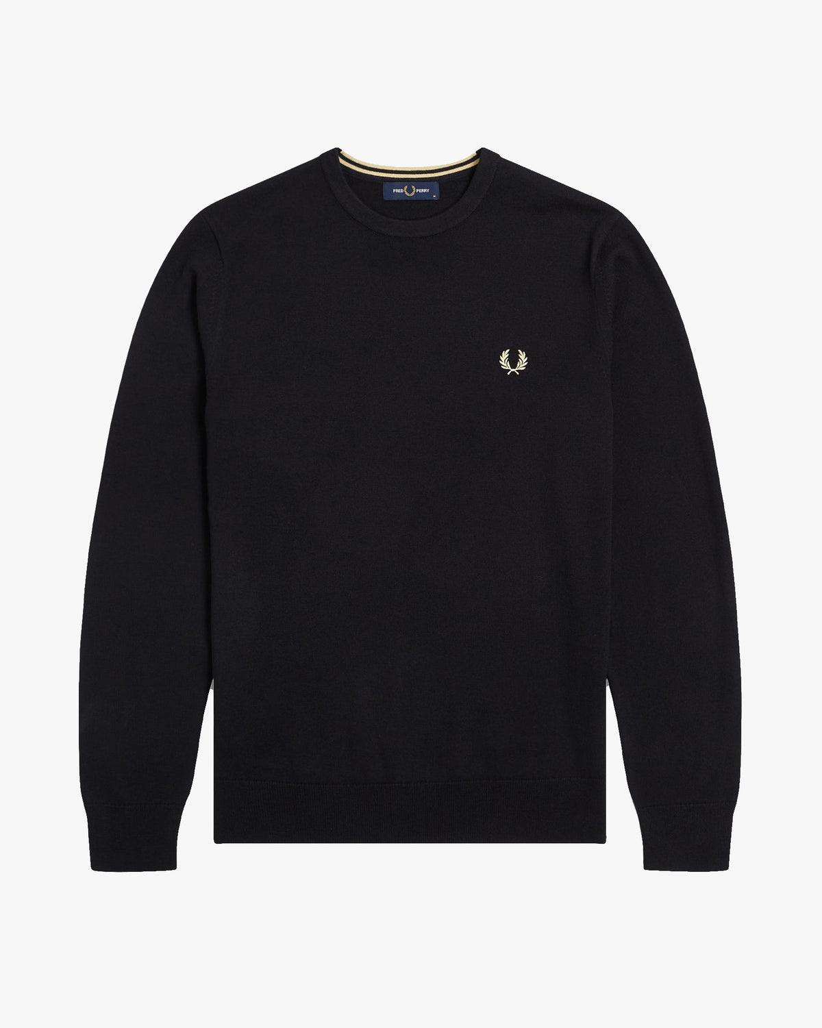 Fred Perry Classic Crew Neck Jumper - Black